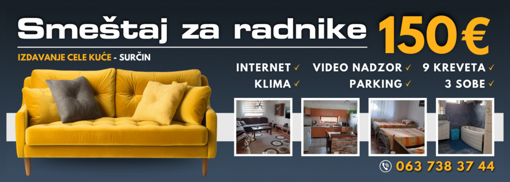 Baner smeštaj za radnike grmovac - svet gradjevine